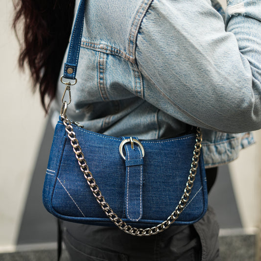 Denim muse bag